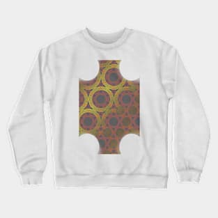 Beaded Circles in Maroon and Gold Crewneck Sweatshirt